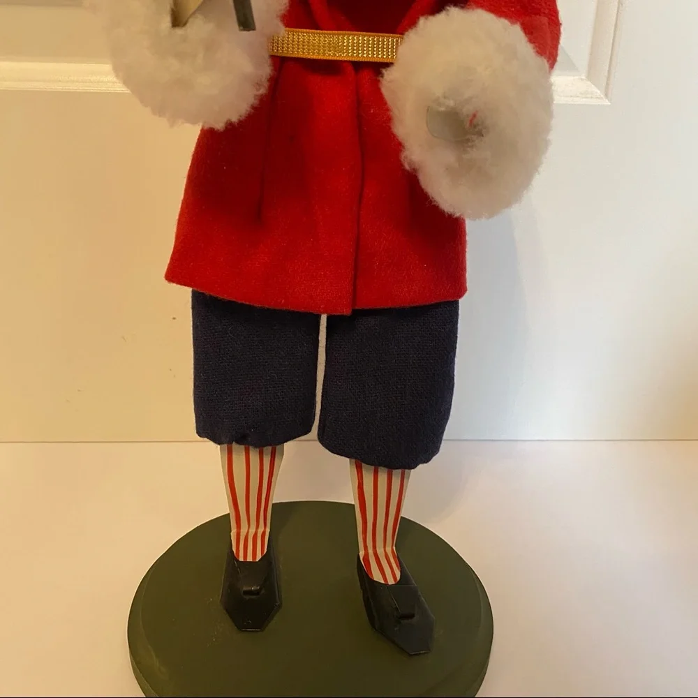 SHADOWDANCER 2008 AMERICAN FOLK ART GOLFING SANTA 18” TALL METAL HOLIDAY HOME